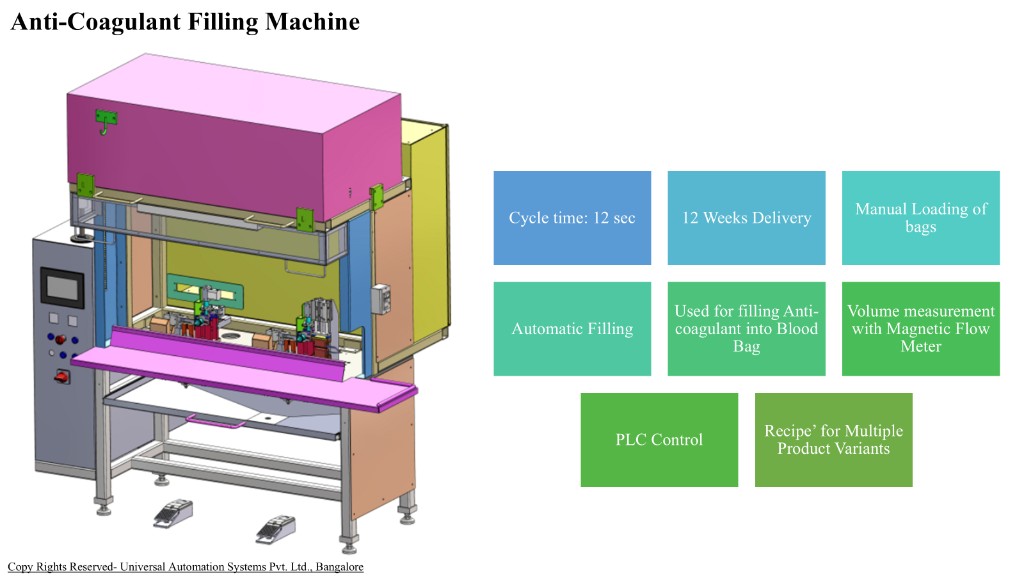 Anti-coagulant filling machine